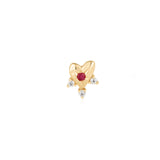 Ruby Heart Flatback