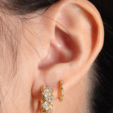 VA Woven Hoop Earrings
