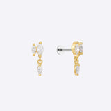 Marquise Drop Flatback Earrings
